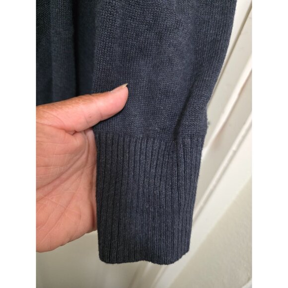 Cabi Open-Back Knit Boho Sweater Dark Navy Blue L Women's - Picture 7 of 9